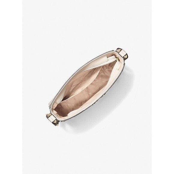 New Michael Kors Jet Set Travel Small Logo Messenger Bag Light Cream Multi - Picture 3 of 4